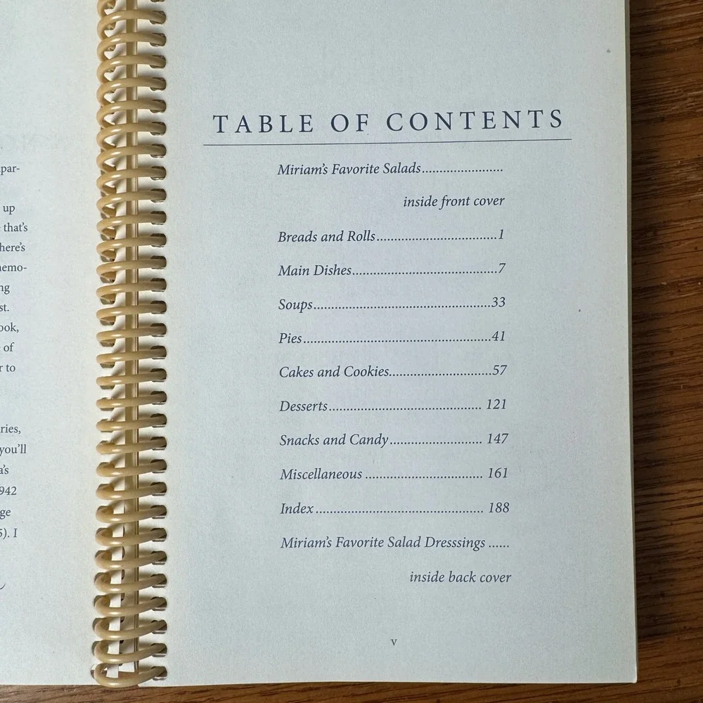 The Wooden Spoon Cookbook Miriam Miller Amish Recipes Spiral Bound 2014 Printing